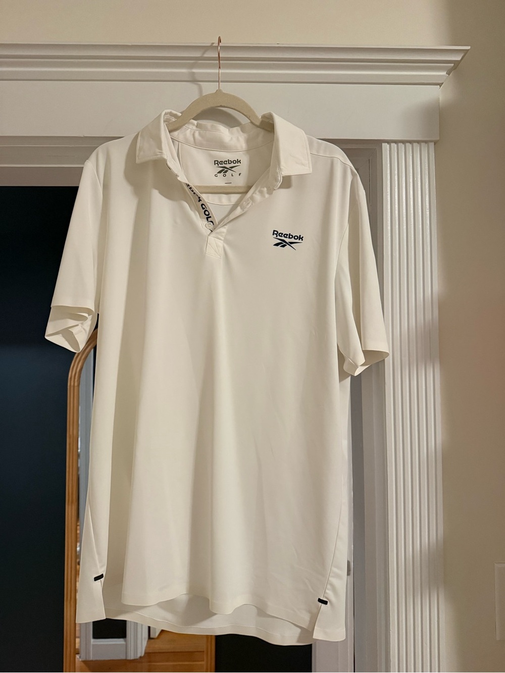 Reebok Golf White Performance Polo Shirt Size L